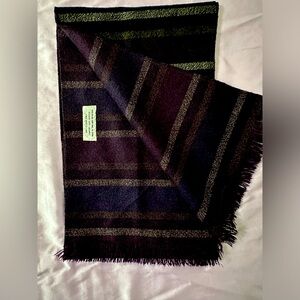 Striped Acrylic Scarf  Darker Colors (9” By 60”) MINT